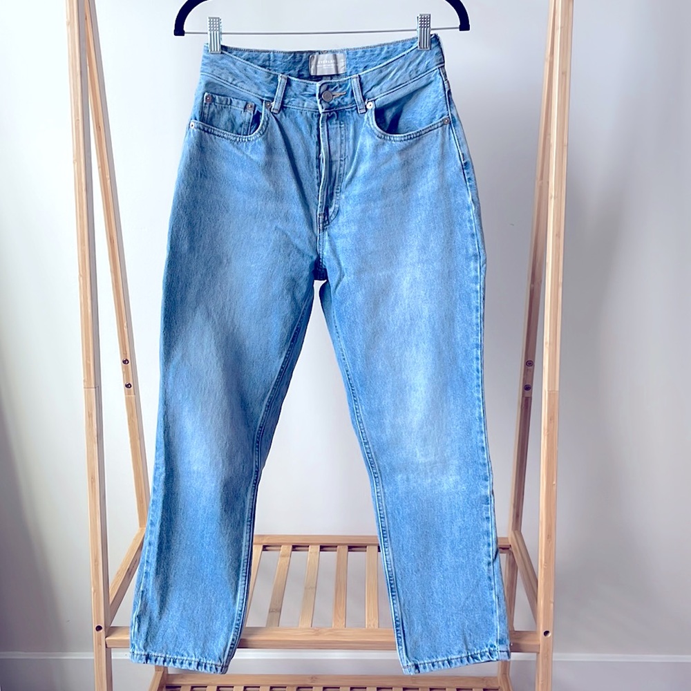 Everlane, curvy 90s cheeky straight leg jean, 28 crop